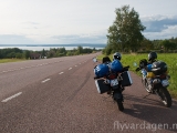 Motorbikes and a view
